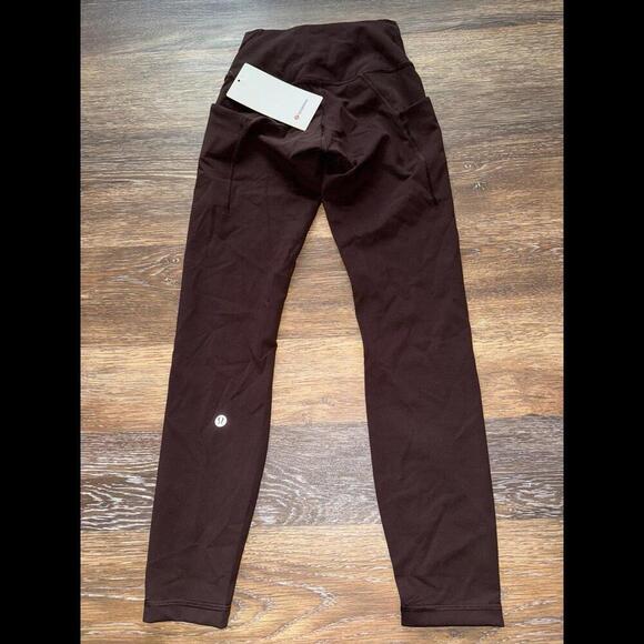 Lululemon Wunder Train With Pockets High Rise 25” Espresso Size 4 NWT - Picture 3 of 7